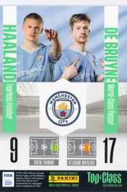 2024 Panini Top Class #218 Erling Haaland / Kevin De Bruyne MAG
