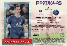 2021-22 Topps Finest Flashbacks UEFA Champions League Refractor #2 Julian Draxler