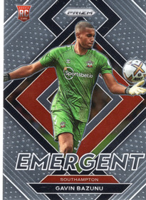 2022-23 Panini Prizm Premier League Emergent #14 Gavin Bazunu