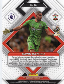 2022-23 Panini Prizm Premier League Emergent #14 Gavin Bazunu