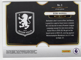 2024-25 Panini Select Premier League Snapshots #3 Ezri Konsa