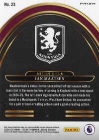 2024-25 Panini Select Premier League Select Future #23 Ian Maatsen