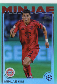 2024-25 Topps Chrome UEFA Club Competitions Neon Green Foil #55 Minjae Kim SN199