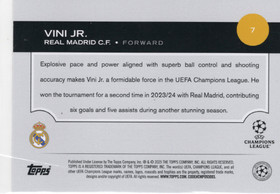 2024-25 Topps Chrome UEFA Club Competitions Image Variation #7 Vini Jr.