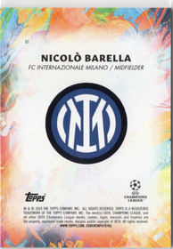 2023-24 Topps Inception UEFA Club Competitions #81 Nicolo Barella SQ