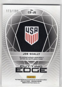 2024-25 Panini Obsidian Cutting Edge #CEJS Joe Scally MEM, SN199