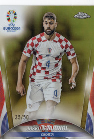 2024 Topps Chrome UEFA EURO Gold Refractor #41 Josko Gvardiol SN50