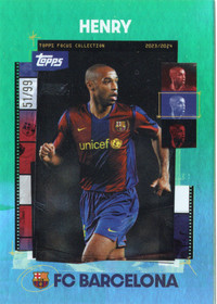 2023-24 Topps Focus FC Barcelona Green #38 Thierry Henry SN99