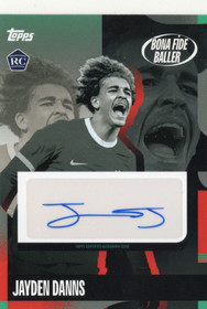 2024-25 Topps Liverpool Team Set Bona Fide Baller Autographs #BBJD Jayden Danns AU