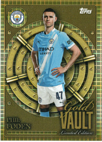 2025-26 Topps Manchester City Collectors Tin Gold Vault Limited Edition #GV6 Phil Foden