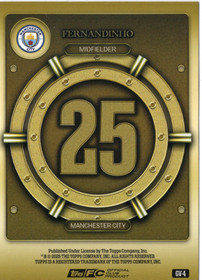 2025-26 Topps Manchester City Collectors Tin Gold Vault Limited Edition #GV4 Fernandinho