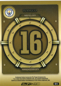 2025-26 Topps Manchester City Collectors Tin Gold Vault Limited Edition #GV5 Rodrigo