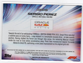2024 Topps Chrome Formula 1 Re Charged #RECH2 Sergio Perez