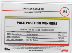 2024 Topps Chrome Formula 1 Black And White RayWave Refractors #155 Charles Leclerc