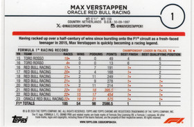 2024 Topps Chrome Formula 1 #1 Max Verstappen
