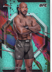 2024 Topps Finest UFC Aqua Glitter Refractors #27 Khalil Rountree Jr.
