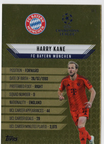2024-25 Topps Match Attax UEFA Club Competitions Gold Edge Edition #GE6 Harry Kane