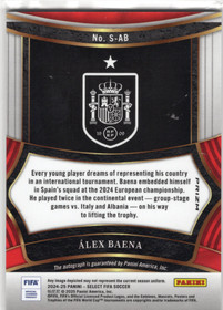 2024-25 Panini Select FIFA Signatures #S-AB Alex Baena AU