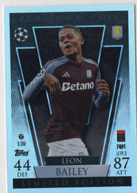 2024-25 Topps Match Attax UEFA Club Competitions Limited Edition Platinum Pull #LEPL3 Leon Bailey