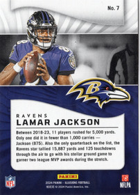 2024 Panini Illusions Orange Trophy Collection #7 Lamar Jackson