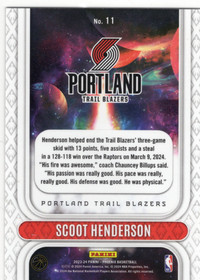 2023-24 Panini Phoenix Rookie Rising International #11 Scoot Henderson