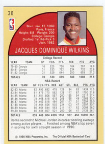 1990-91 Hoops #36 Dominique Wilkins