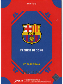 2025-26 DAKA FC Barcelona Top Audience Purple Wave #FCB10B Frenkie De Jong SN149