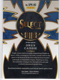 2024 Panini Select Sparks Relics #SPKOC Owen Caissie MEM