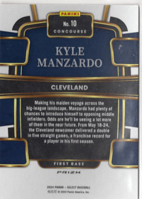 2024 Panini Select Red and Blue Prizms #10 Kyle Manzardo