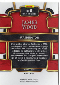 2024 Panini Select Silver Prizms #90 James Wood