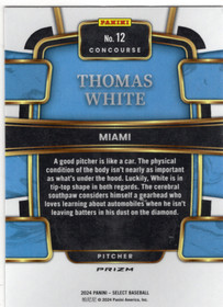 2024 Panini Select Red and Blue Prizms #12 Thomas White
