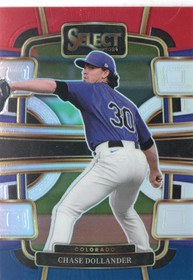 2024 Panini Select Red and Blue Prizms #57 Chase Dollander