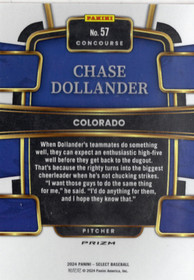 2024 Panini Select Red and Blue Prizms #57 Chase Dollander