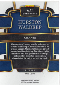 2024 Panini Select Orange Flash Prizms #17 Hurston Waldrep