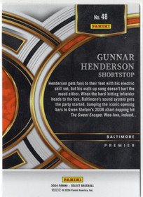 2024 Panini Select #48 Gunnar Henderson