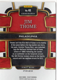 2024 Panini Select Orange Flash Prizms #48 Jim Thome