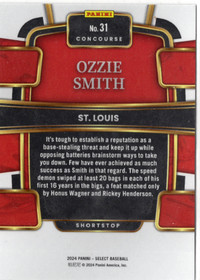 2024 Panini Select #31 Ozzie Smith
