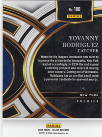 2024 Panini Select #100 Yovanny Rodriguez