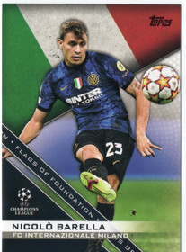 2021-22 Topps UEFA Champions League Flags of Foundation #FF15 Nicolo Barella