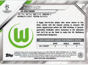 2021-22 Topps UEFA Champions League Sparkle Foil #29 Ridle Baku