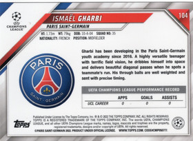 2021-22 Topps UEFA Champions League Sparkle Foil #104 Ismael Gharbi
