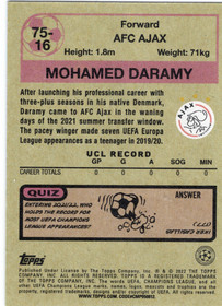 2021-22 Topps UEFA Champions League 1975-76 Retro #7516 Mohamed Daramy