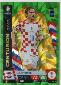 2024 Topps Match Attax UEFA EURO Centurion Green Emerald Holograph #CC3 Luka Modric