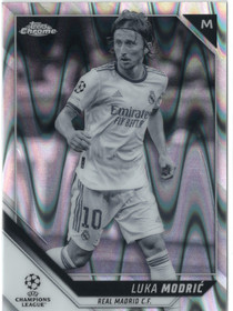 2021-22 Topps Chrome UEFA Champions League Black & White Ray Wave Refractor #85 Luka Modric