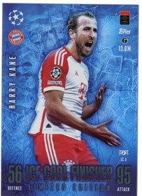 2023-24 Topps Match Attax UEFA Club Competitions Extra Ice Cool Finisher Limited Edition #IC4 Harry Kane