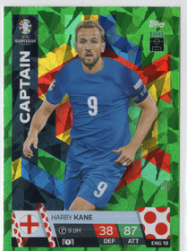 2024 Topps Match Attax UEFA EURO Green Emerald Holograph #ENG18 Harry Kane CAPT