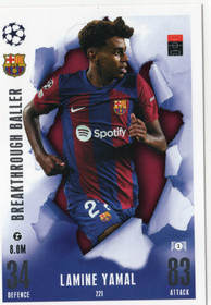 2023-24 Topps Match Attax UEFA Club Competitions Extra #221 Lamine Yamal