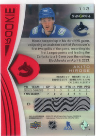 2023-24 Upper Deck Synergy Red Codes #113 Akito Hirose