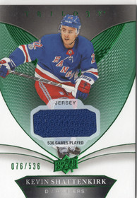 2018-19 Upper Deck Trilogy Green Foil #38 Kevin Shattenkirk MEM, SN536