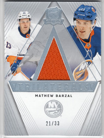 2023-24 Upper Deck The Cup Trilaterals Jersey #TLMB Mathew Barzal MEM, SN33